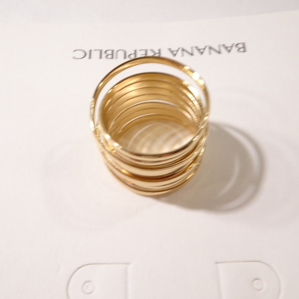 Banana Republic Wide Spiral Barrel Ring 6 NWT 45 - Picture 7 of 8